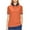 Orange-5, variant on Aofany Womens Short Sleeve Shirts Plus Size Turndown Collar Button Summer Tops Business Casual Uniform Shirts