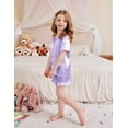 thumbnail image 6 of Arshiner Girls Pajamas Silk Satin Pajama Set 2 Piece Button Down Pjs Ruffle Sleepwear, 6 of 6