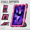 thumbnail image 5 of Case for iPad Air 5th Generation / iPad Air 4th Generation 10.9 inch, 360 Rotating Stand Handle Pencil Holder Shoulder Strap Heavy Duty Shockproof Cover, Rose PC, 5 of 7