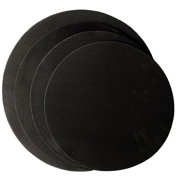 Black Drum Pads for Music Use Made of Foams 4pcs 12-13-14-16 inch