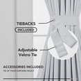 thumbnail image 4 of Deconovo Blackout French Door Curtains, Rod Pocket with Tieback, Grayish White, 54x40 in, 1 Panel, 4 of 6