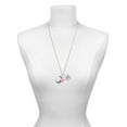 thumbnail image 3 of Delight Jewelry Silvertone Large Swirl Man in Moon - Hot Pink Heart Nurse Strong Zoe Necklace, 3 of 4