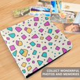 thumbnail image 4 of FORMRS 3 Ring Photo Album 4"x6" Self Adhesive Large Capacity PU Leather Cover, Beige Retro Pattern, 4 of 8