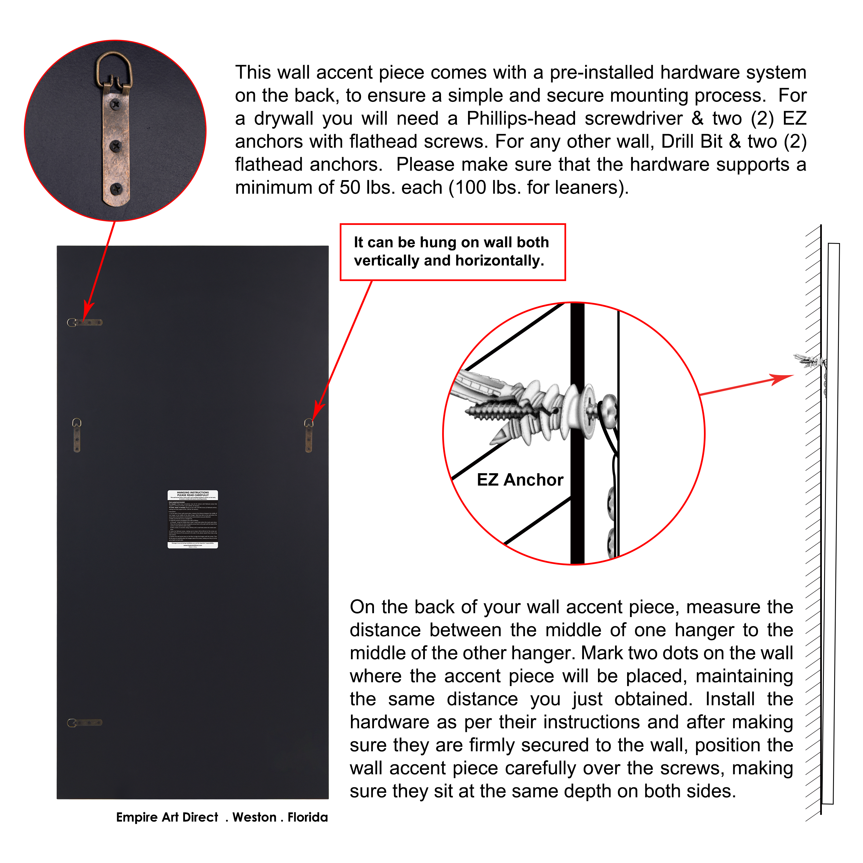"Eclipse Harmony Wall Mirror", 57"x28" Rectangular Mirror with Exotica Stained Veneer Accents
