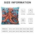 thumbnail image 5 of ONETECH Summer Pillow Covers Orange Octopus Cushion Case Vintage Octopus Blue Freshen Up Nautical Sea Sofa Couch Cushion Case for Patio Furniture Couch Tent Decorative Square Pillow Covers, 5 of 5