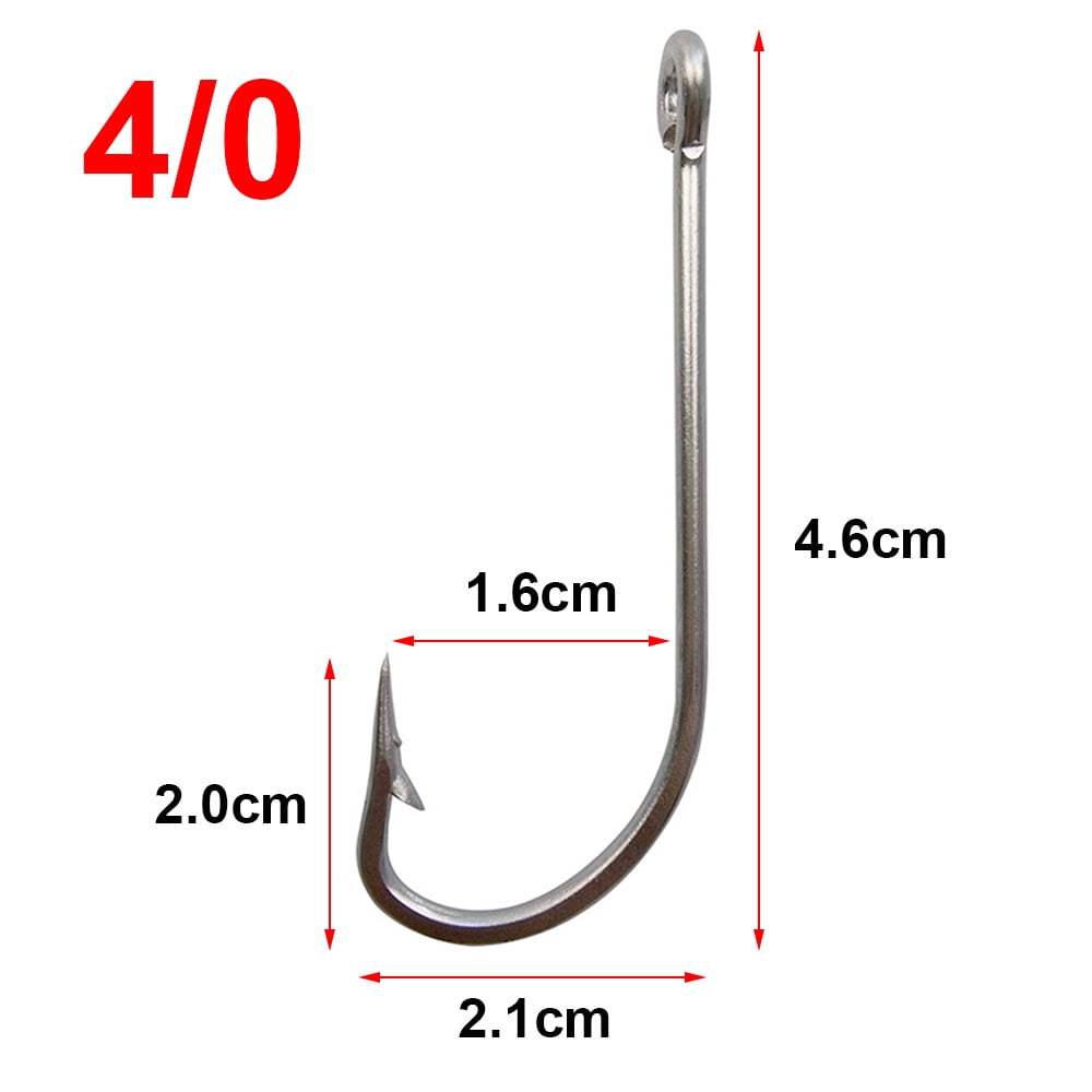 100pcs/lot Stainless Steel Fishing Hook Long Shank Saltwater Hooks For Fishing Accessories 34007 Size 1/0-10/0