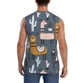 thumbnail image 4 of Gaeub Llama and Cactus Men's Sleeveless Muscle Shirts Workout Tank Tops, Odor Protection and Comfortable - X-Large, 4 of 8