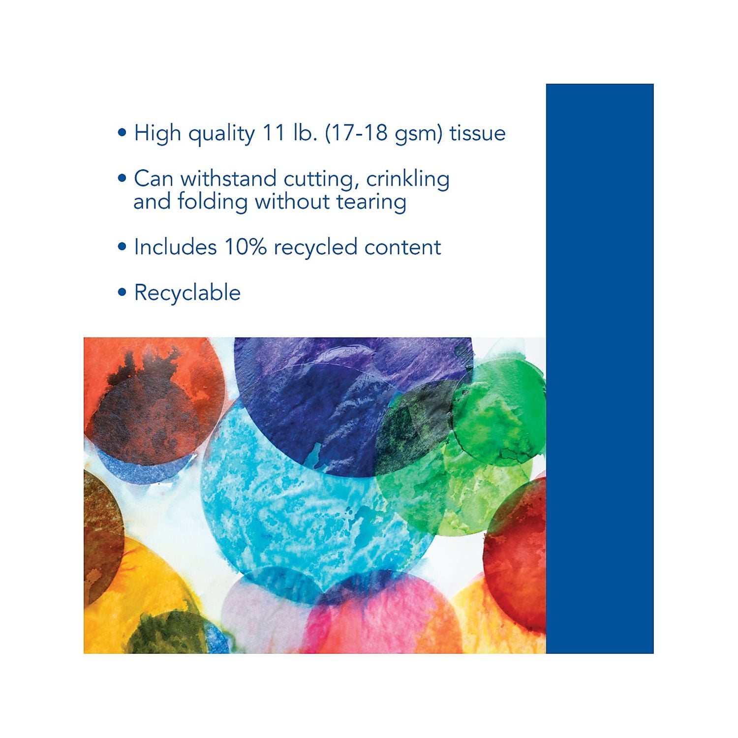 Spectra Deluxe Bleeding Art Tissue, Apple Green, 20" x 30", 480 Sheets