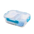 thumbnail image 3 of Contenedor Hermético Popit! Glass P4758D-8 Rectangular Con 2 Divisiones 1.38 L, 3 of 4
