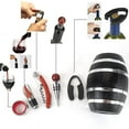 thumbnail image 3 of Juego de regalo de 5 piezas de accesorios de vino en forma de barril de vino de plástico, juego de abridor de vino que incluye sacacorchos de vino, cierres de vino, vertedores de vino Fokelyi 2034214-2, 3 of 9