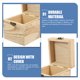thumbnail image 2 of ColoMX Caja de regalo de madera de 4 piezas Caja de recuerdos de madera con cerradura Caja de regalo de caja de madera pequeña Caja vintage, 2 of 8