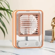 Portable Fanl,New Mini Fan,Usb Portable Chiller Desktop Mute Spray Water Conditioning Personal Air Cooler,3 Wind Speedss Ambient Light Mini Fans for Home Office Dorm Travel
