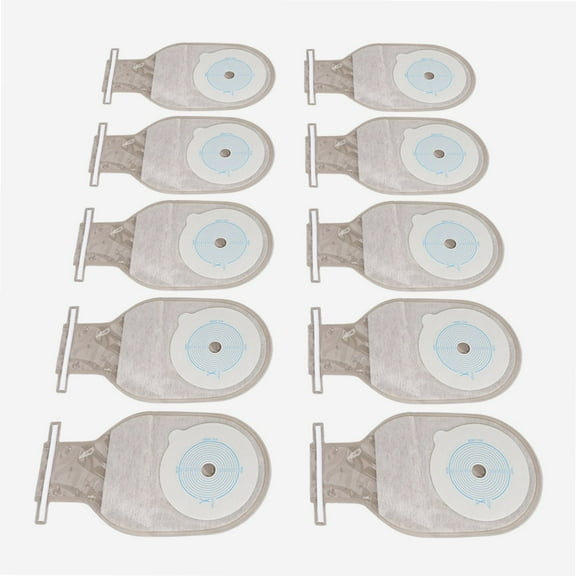 10pcs Colostomy Bag, Disposable Adhesive Piece Drainable Ostomy Pouch, Supplies Ileostomy, Ostomy Bag Supplies, Disposable Colostomy Bag for Health Care Supplies