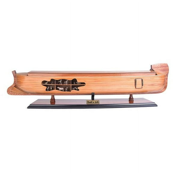 HomeRoots 401872 8 in. Manufactured Wood Hand Painted Decorative Boat, Wooden