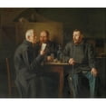 thumbnail image 2 of Friedrich Friedländer 17x15 Black Ornate Wood Framed Double Matted Museum Art Print Titled - Veterans in Conversation, 2 of 5