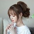 thumbnail image 6 of ZOUBAOQ Synthetic Wavy Ponytail Extension Hairpiece Short Curly Claw Clip Ponytail Pony Tail Clip For Women Fake Hair, 6 of 9