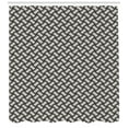 thumbnail image 3 of Lattice Shower Curtain, Diagonally Aligned Adjacent Diamond Shapes Modern Monochrome Tiling, Fabric Bathroom Set with Hooks, 69"WX70"L, Charcoal Grey and Eggshell, by Ambesonne, 3 of 3