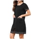 thumbnail image 4 of Batas de mujer para estar en casa, de manga corta, cómodas, informales, de maternidad, para lactancia, ropa de dormir holgada, de manga corta, camisón de talla grande, pijamas para mujer, 4 of 9