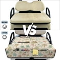 thumbnail image 6 of COEQINE Golf Cart Seat Cover with Carry Handle for Storage, Fits for EZGO Yamaha Club Car (51.2x30.3 Inches), with Quilted Padding & 4 Storage Pockets, Easy Wash, Hawaiian Palm Tree Beige, 6 of 8