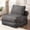 Gray, variant on OLINOA Convertible Floor Sofa Bed, Corduroy Single Sleeper Chair with Adjustable Backrest, Side Pocket and Fold-Out Lounger, Yellow