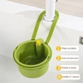 thumbnail image 3 of Push Down Sink Drainer Rack, 5.07" x 5.54" x 7.88", One-Handed Operation for Easy Drainage, Space-Saving Organizer for Kitchen Sinks, 3 of 7