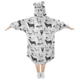 thumbnail image 2 of joogoo Wearable Blanket Hoodie for Retro Highland Cows Flannel Sherpa Pocket 3-14 YR S, 2 of 7