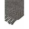 thumbnail image 2 of HomeRoots 512374 2 x 3 ft. Gray Wool Geometric Hand Woven Rectangle Area Rug with Fringe, 2 of 5