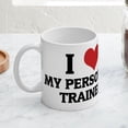 thumbnail image 4 of CafePress - I Love My Personal Trainer Mug - 11 oz Ceramic Mug - Novelty Coffee Tea Cup, 4 of 6