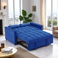 thumbnail image 3 of BSHTI 54" Fold out Sleeper Sofa Bed,Convertible Twin-Size Bed,With 3 Angles Adjustable Backres,Velvet Upholstery,Easy Assembly, Blue, 3 of 15