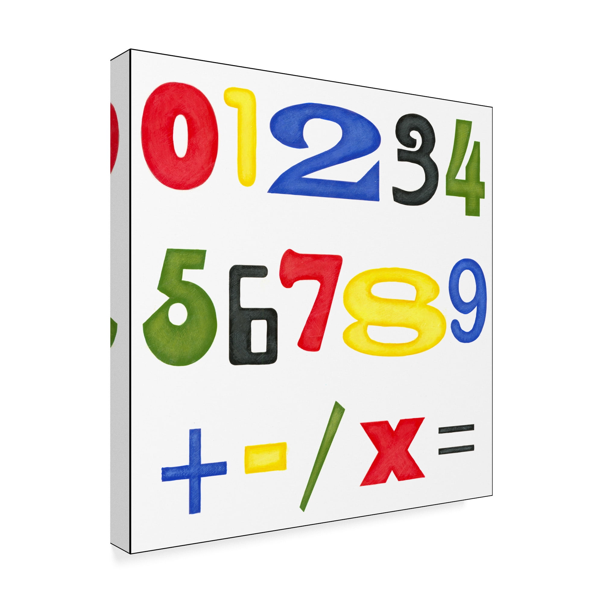 Trademark Fine Art 'Kids Room Numbers' Canvas Art by Megan Meagher