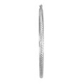 thumbnail image 4 of Wellingsale Ladies 14k White Gold Polished Diamond Cut 3mm Hoop Earrings (55 x 55 mm), 4 of 7