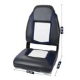 thumbnail image 2 of NORTHCAPTAIN S1 Deluxe High Back Folding Boat Seat,Stainless Steel Screws Included,White/Charcoal/Navy Blue（1 Seat）, 2 of 7