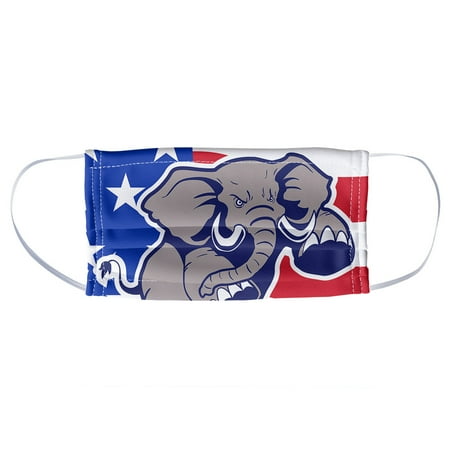 Angry Republican Elephant Politics GOP 1-Ply Reusable Face Mask Covering, Unisex