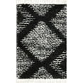 thumbnail image 3 of Unique Loom Serenity Shag Collection Area Rug - Walcott (4' x 6' Rectangle Black and White), 3 of 9