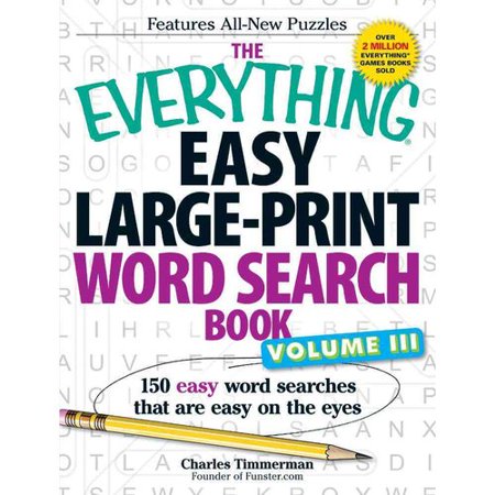 The Everything Easy Large Print Word Search Book 150 Easy