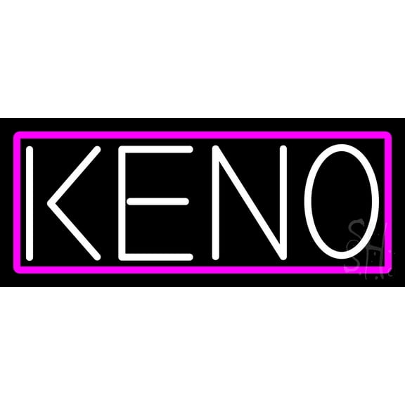 Keno Oval 2 LED Neon Sign 6 x 15 - inches, Black Square Cut Acrylic Backing, with Dimmer - Bright and Premium built indoor LED Neon Sign for wall décor, arcarde, and storefront.