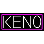 Keno Oval 2 LED Neon Sign 6 x 15 - inches, Black Square Cut Acrylic Backing, with Dimmer - Bright and Premium built indoor LED Neon Sign for wall d cor, arcarde, and storefront.