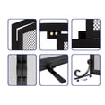 thumbnail image 6 of Fire Beauty 2-Pannel Fireplace Screen with Doors, Handcrafted Solid Mesh,Stable Adjustable Fit Fire Spark Guard 35" D x 28" H, 6 of 9