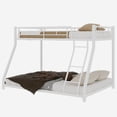 thumbnail image 4 of Harper & Bright Designs Twin Over Full Bunk Bed with Ladder, Metal Bunk Bed Frame with Full-Length Guardrail for Bedroom, White, 4 of 11