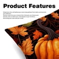 thumbnail image 2 of Maple Ieaf Pumpkin Covers - Set of 2 Throw Pillow Covers with Unique Patterns for Living Room Decor - Available in 16x16, 18x18, and 20x20 Inches Throw Pillows for All Occasions, 2 of 6