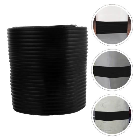 SWETRACE Rubber Door Seal Wall Trim Moulding Black NBR Flexible Weather Resistance For Indoor Use 1Set