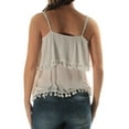 thumbnail image 2 of 1. STATE $79 Womens New 1568 White Fringed Scoop Neck Top XS B+B, 2 of 2