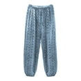 thumbnail image 2 of Women's SleepwearWomen Pj Bottoms Solid Color Sleepwear Fuzzy Fleece Pajama Pants Ladies Casual Trousers Plush Elastic Waist Pant, 2 of 5