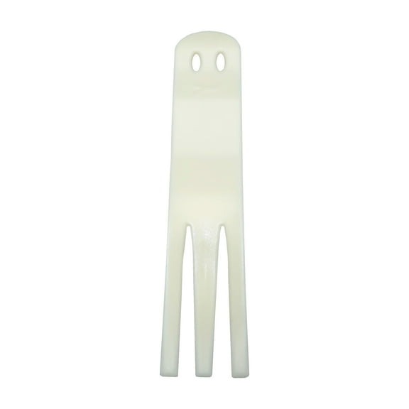 Set of 10 Small Plastic Disposable Dessert Tableware Cutlery Smiley Face Fork in White