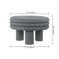 thumbnail image 5 of Rashida 13.5" Contemporary Minimalist Curvy Low Accent Table , Gray Frosted, 5 of 9
