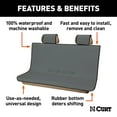 thumbnail image 3 of CURT 18510 Seat Defender 58-Inch x 55-Inch Grey Waterproof Universal Bench Car Seat Cover Protector, 3 of 8