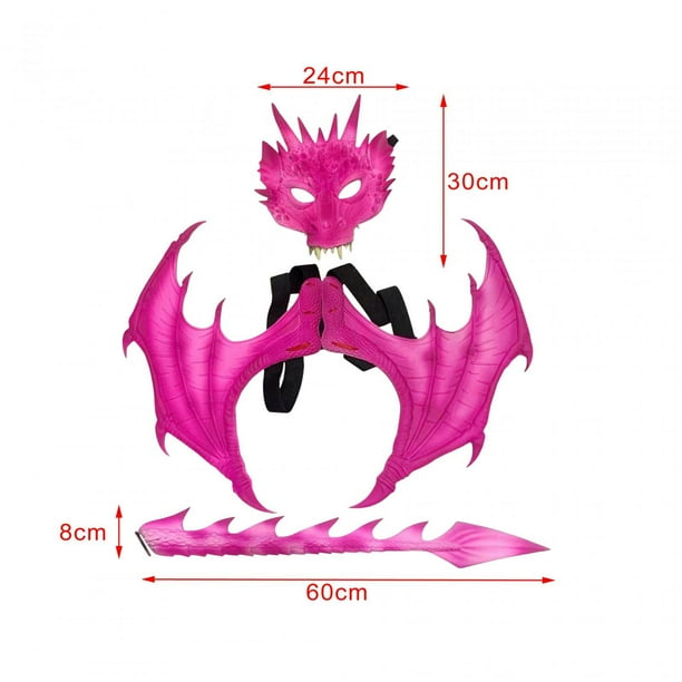 Blue Dragon Wings Costume - Dinosaur Wings For Pretend Play, Halloween, Cosplay, 35x18 Inches