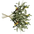 thumbnail image 2 of 4pcs Artificial Olive Branch Simulation Greenery Home Office Table Ornament Plastic Fake Plant, 2 of 9