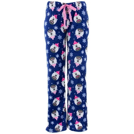 Sleep & Co. Women's Navy Polar Bear Fleece Pajama Pants