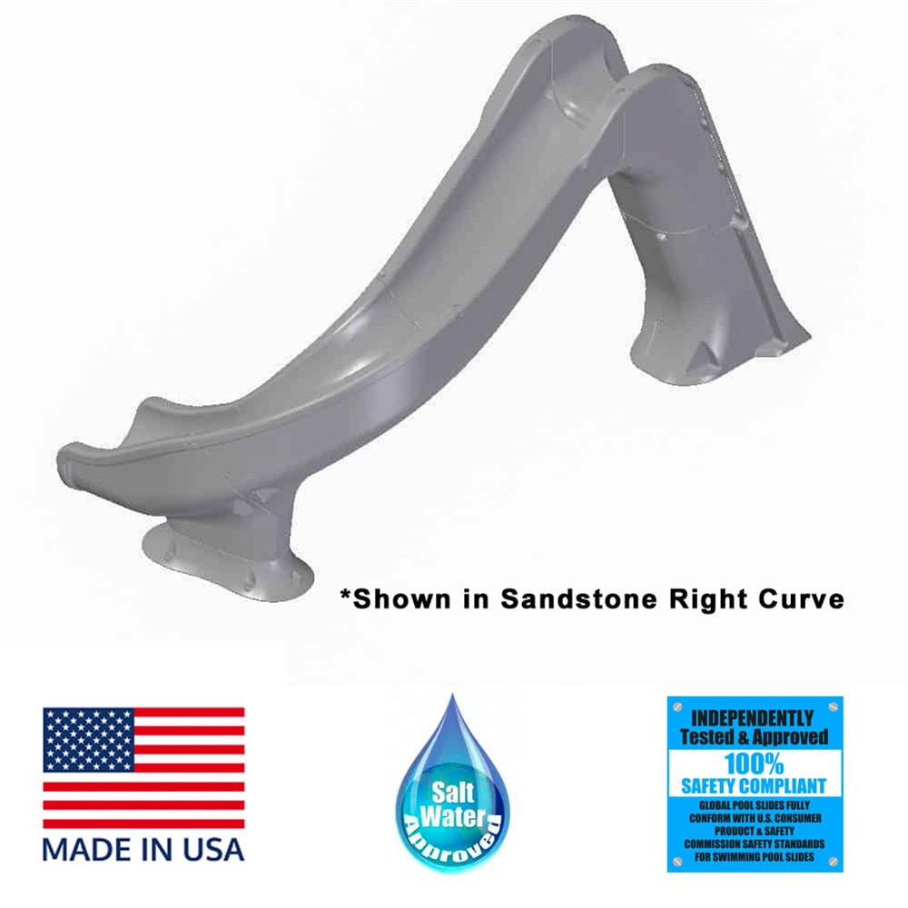 Global Pool Products Inground Swimming Pool Slide, Side Winder